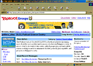 Yahoo! Groups Interface