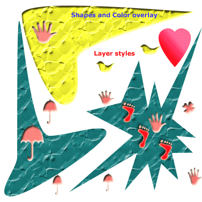 Shapes and color overlay