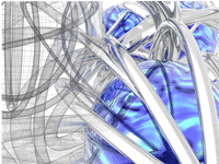 chrome, 3d Abstract, complex, knots