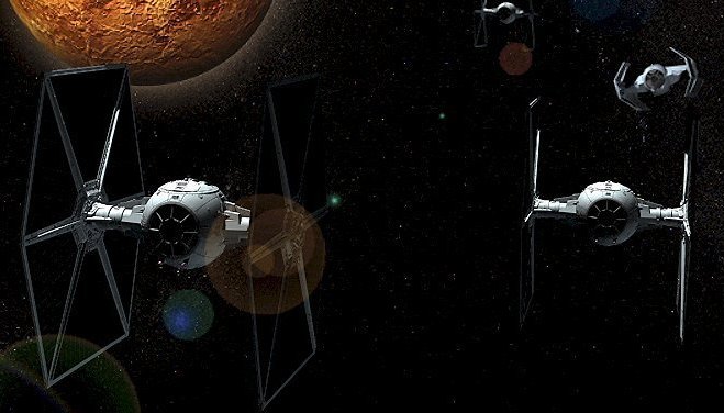 TIE fighters on patrol