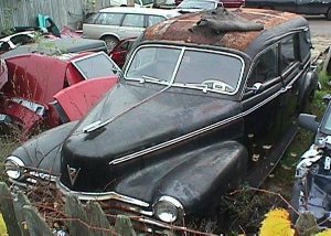 The front end of a somewhat beat-up 48 S&S