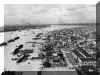 Aerial view of the Calcutta docks and the Hooghly river