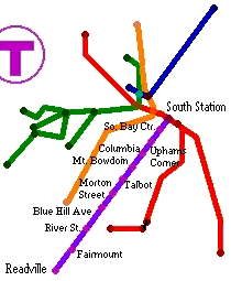 [MBTA system map with the proposed Indigo Line.]
