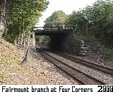 Photograph of the Fairmount right-of-way at Four Corners.