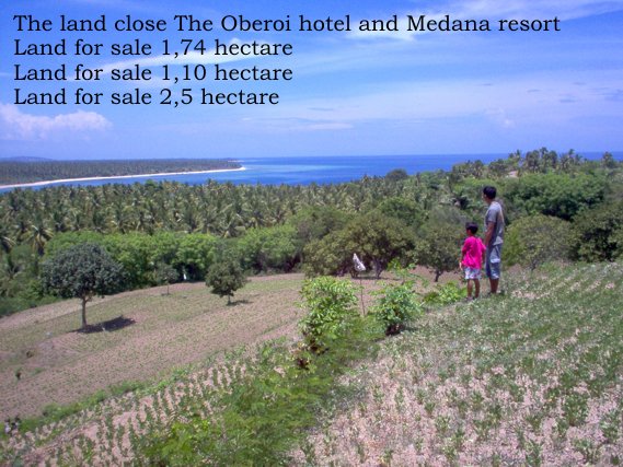 Property lands for sale at Medana hilltop 50 meters from the above ocean 1,74 hectare, Land for sale 1,10 hectare, Land for sale 2,5 hectare Lombok Indonesia