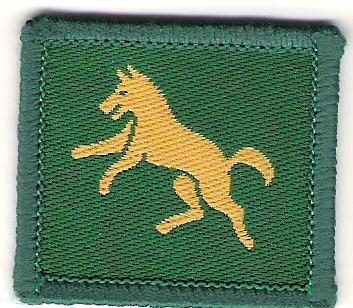 Timber Wolf Leaping Wolf Badge