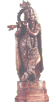 rosewood krishna statue hindu god