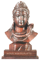 rosewood siva bust statue hindu deity