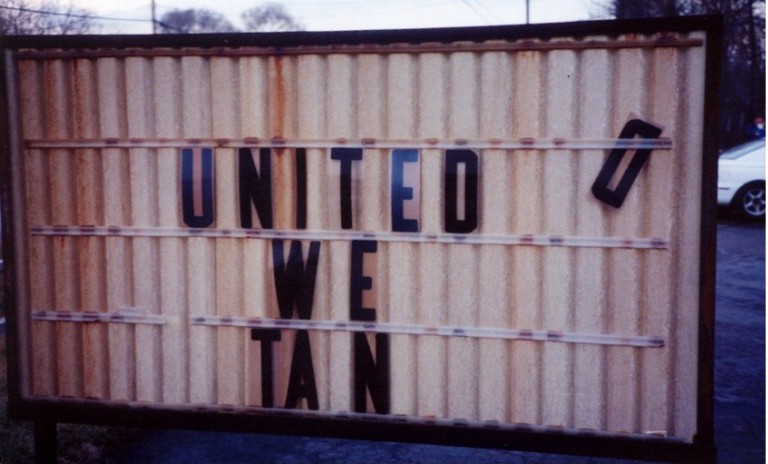 it's supposed to say United we Stand