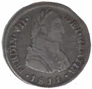 1811 2 Reales from Santiago