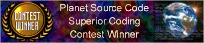 Planet Source Code 'Superior Coding Contest Winner'