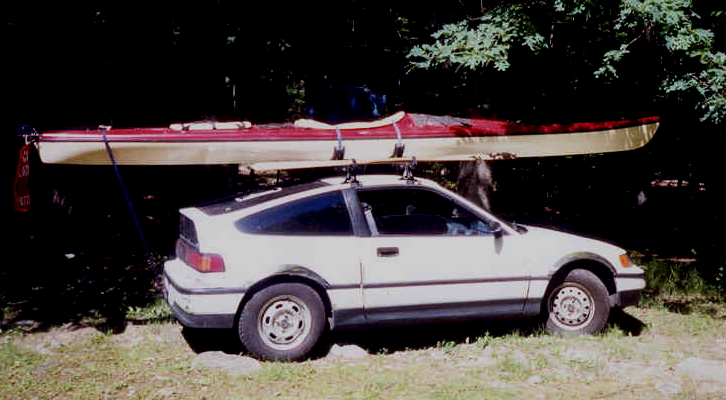car with kayaks