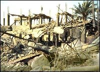 Destroyed buildings in Baghdad