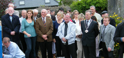 receptive crowd listening to the speeches.
