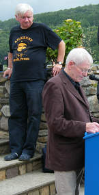 Sean Walsh speaking at the unveiling.