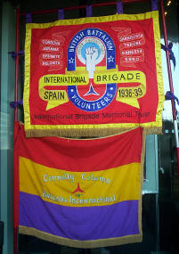 The IBMT and Connolly Column banners outside Liberty Hall 15th Oct. 2005.