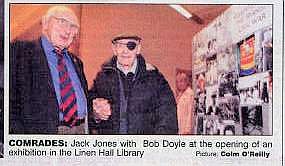 Jack Jones and Bob Doyle at the Linen Hall Library exhibition