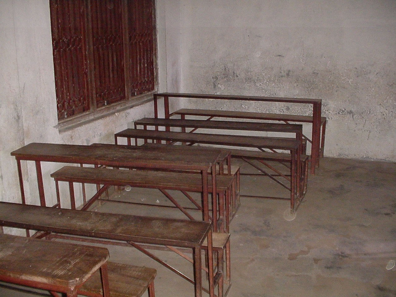 Left hand side of the Grade 1 room showing some of the desks.