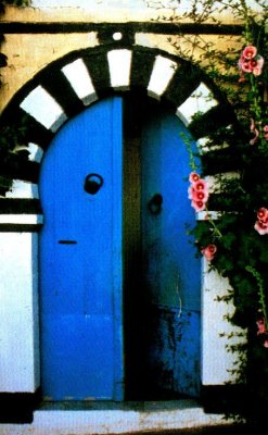 porte bleu