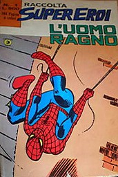 Copertina della RACCOLTA SUPER EROI -L'UOMO RAGNO- N. 1 del marzo 1978 - Editoriale Corno