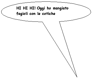 Fumetto 3: HI HI HI! Oggi ho mangiato fagioli con le cotiche