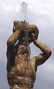 detail of the Fountain of the Triton,
in piazza Barberini