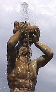 detail of the Fountain of the Triton,
in piazza Barberini