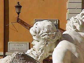 detail of the Trevi Fountain, in piazza di Trevi