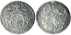 DOUBLE GIULIO (silver, 1760)