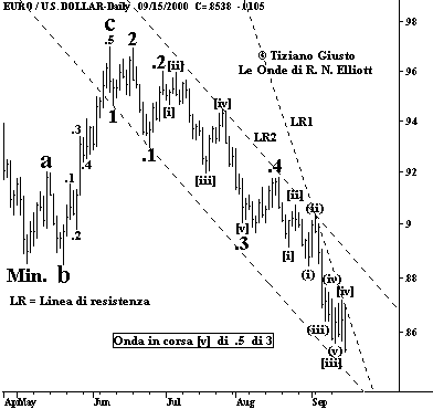 Indice Euro vs. USD - The Elliott Wave Principle