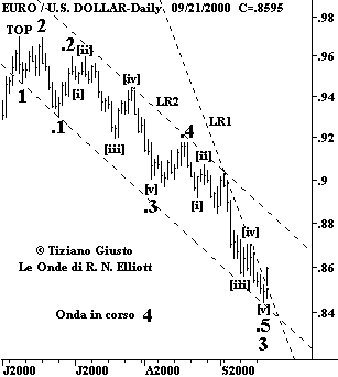 Indice Euro vs. USD - The Elliott Wave Principle