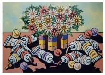 Tav.16 - "Natura morta con tubi di colore clonati"