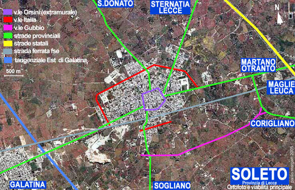 soleto, ortofoto e viabilit