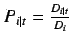 $P_{i\vert t} = \frac{D_{i\vert t}}{D_i}$