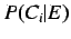 $P(C_i\vert E)$