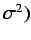 $\sigma^2)$