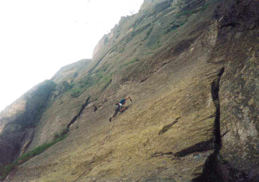 Sul 2� tiro durante l'apertura della via