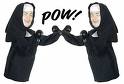 fighting nun jesus christ cross puppet church christian religious devil penticle angel easter bunny
