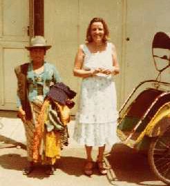 Image of Elizabeth with translator and bachek