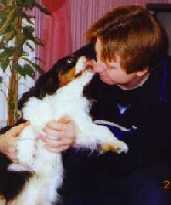 Seen here licking my face.