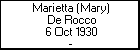 Marietta (Mary) De Rocco