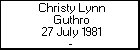 Christy Lynn Guthro