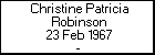 Christine Patricia Robinson
