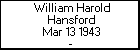 William Harold Hansford