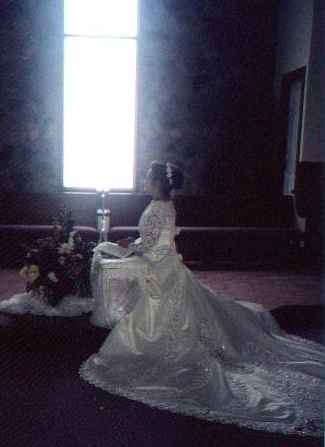 Darlene at the altar at Stevenson