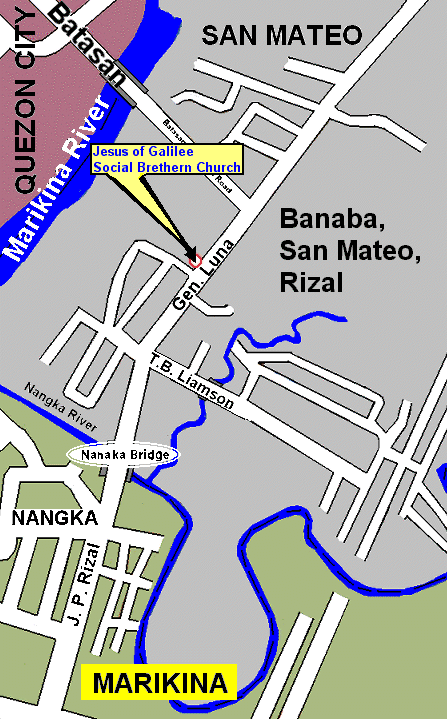 Map location of JOGSBC Jesus of Galilee Social Brethern Church