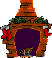 Santa coming down chimney