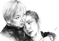 Drawing of Rika and Emi 02 small