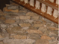 Detail of the wall and barn ceiling