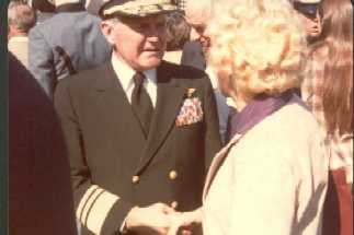  Rear Admiral James Bond Stockdale, former prisoner of war in North Vietnam and Doris Renaldi at The Citadel, Charleston, SC.